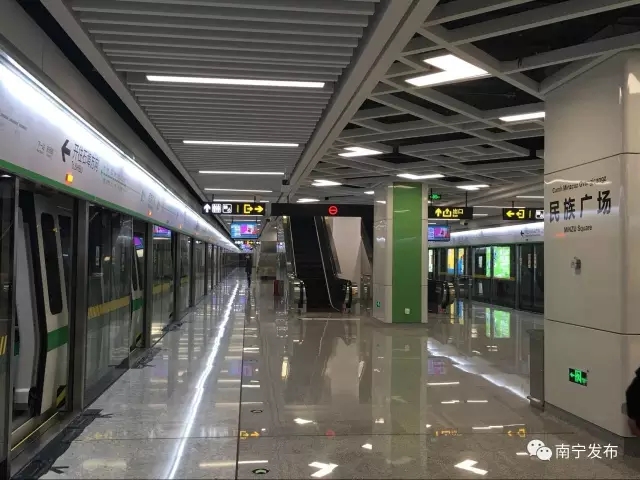 南宁地铁1号线西段开通在即 站内真容提前曝光